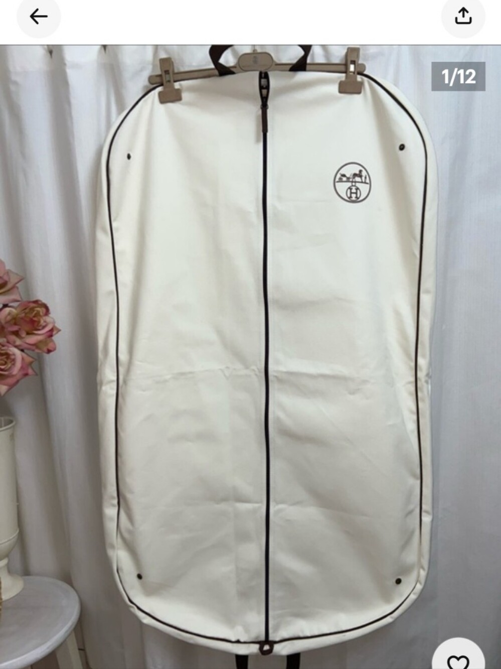 Authentic Hermes Garment/Travel Bag